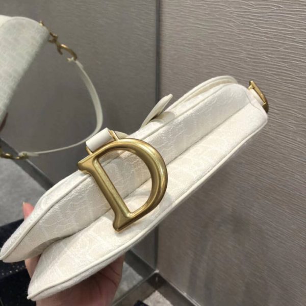 Replica Dior Saddle Bag - Ecru Ultramatte Calfskin M0446 - Image 7