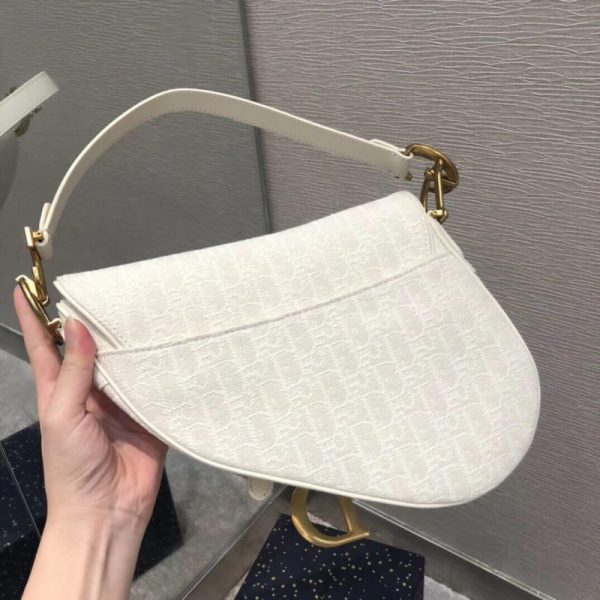 Replica Dior Saddle Bag - Ecru Ultramatte Calfskin M0446 - Image 9