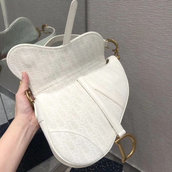 Replica Dior Saddle Bag - Ecru Ultramatte Calfskin M0446 - Image 10