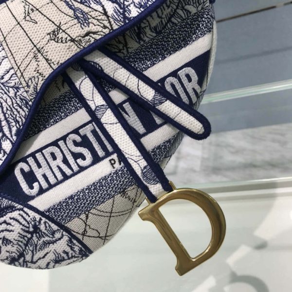 Blue Camouflage Replica Dior Saddle Bag M0446 - Image 4