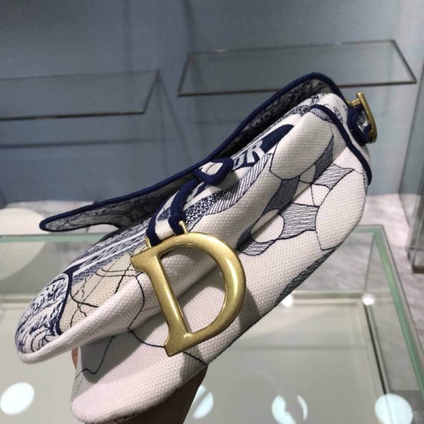 Blue Camouflage Replica Dior Saddle Bag M0446 - Image 6