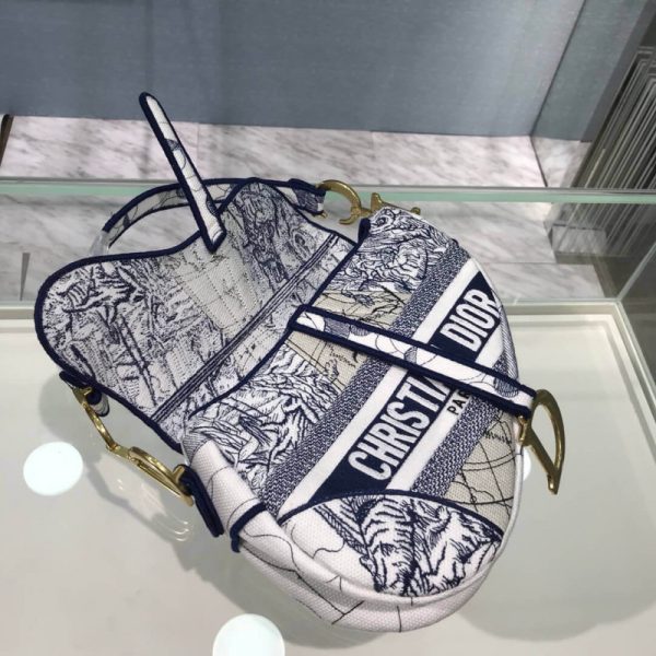 Blue Camouflage Replica Dior Saddle Bag M0446 - Image 7