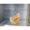 Best Replicas Bags - Christian Dior Saddle Bag Camel Shearling Replica M0446 Shop For Best Louis Vuitton LV Replica Bags With Cheap Price