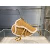 Best Replicas Bags - Christian Dior Saddle Bag Camel Shearling Replica M0446 Shop For Best Louis Vuitton LV Replica Bags With Cheap Price