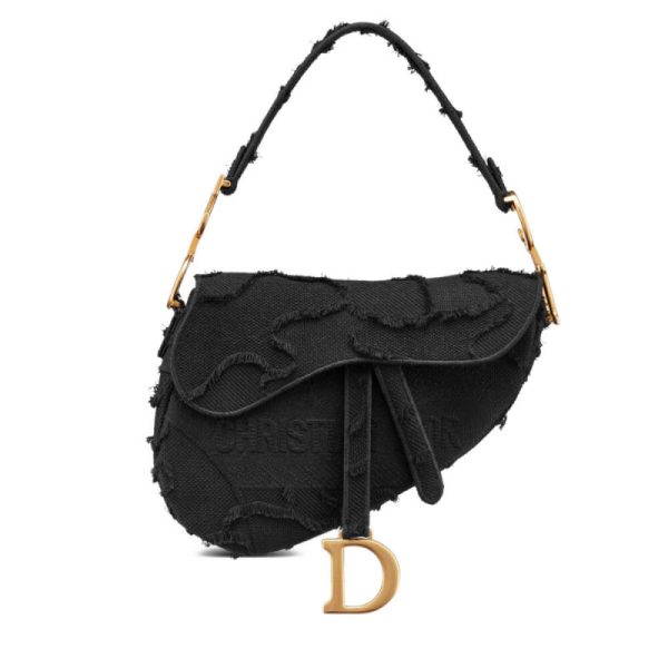 Camouflage Embroidery Replica Dior Saddle Bag M0446