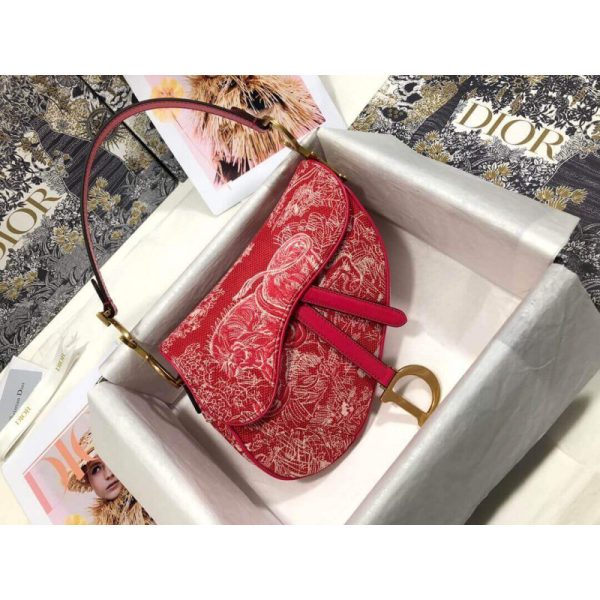 Replica Dior Saddle Bag Toile De Jouy Jacquard M0446 - Image 2