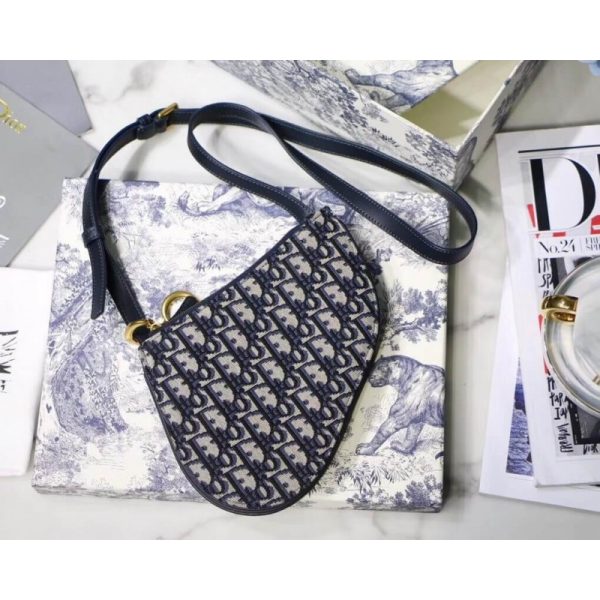 Replica Christian Dior Oblique Saddle Clutch S5642 - Image 2