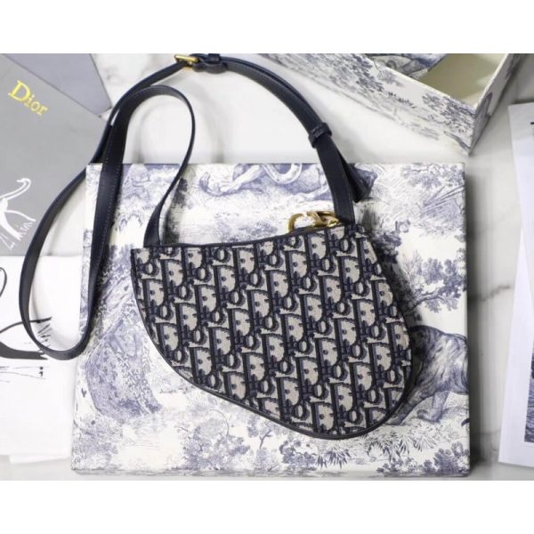 Replica Christian Dior Oblique Saddle Clutch S5642 - Image 5