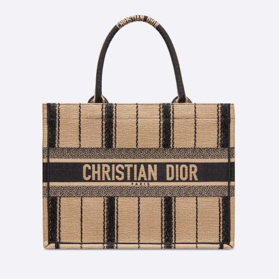 Christian Dior Small Bayadere Embroidered Book Tote Replica M1296