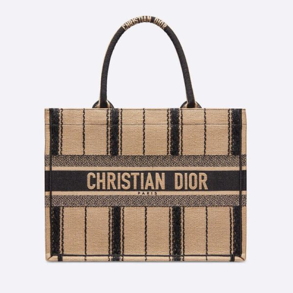 Christian Dior Small Bayadere Embroidered Book Tote Replica M1296