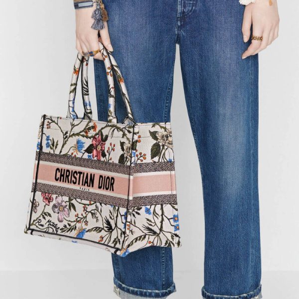 Replica Dior Small Book Tote - Rosa Mutabilis Embroidery M1296 - Image 2