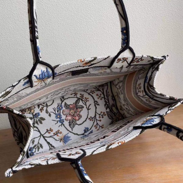 Replica Dior Small Book Tote - Rosa Mutabilis Embroidery M1296 - Image 11