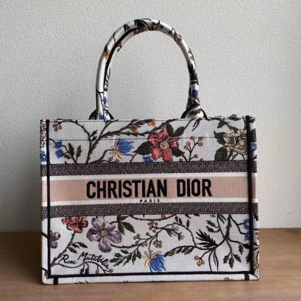 Replica Dior Small Book Tote - Rosa Mutabilis Embroidery M1296 - Image 3