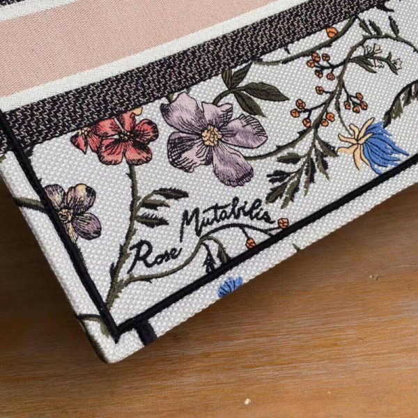 Replica Dior Small Book Tote - Rosa Mutabilis Embroidery M1296 - Image 5