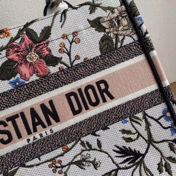 Replica Dior Small Book Tote - Rosa Mutabilis Embroidery M1296 - Image 7