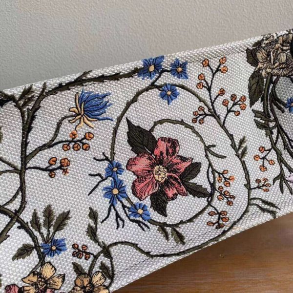 Replica Dior Small Book Tote - Rosa Mutabilis Embroidery M1296 - Image 9