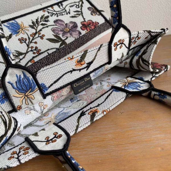 Replica Dior Small Book Tote - Rosa Mutabilis Embroidery M1296 - Image 10