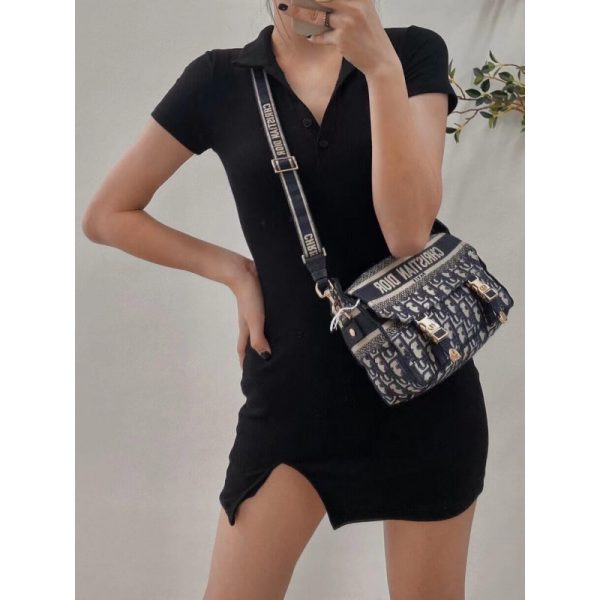 Replica Diorcamp Bag Oblique Embroidery M1241, Compact & Chic - Image 4