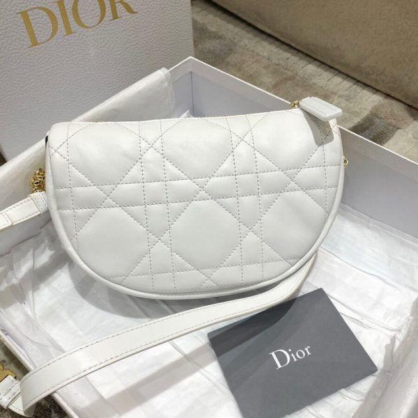 Replica Dior Vibe Hobo Bag White Lambskin Cannage Design - Image 12