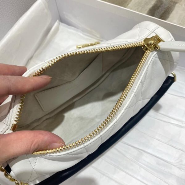 Replica Dior Vibe Hobo Bag White Lambskin Cannage Design - Image 16