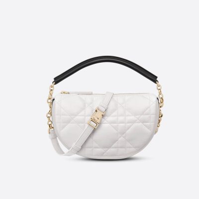 Replica Dior Vibe Hobo Bag White Lambskin Cannage Design