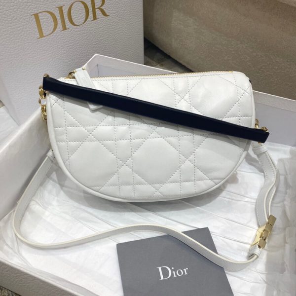 Replica Dior Vibe Hobo Bag White Lambskin Cannage Design - Image 9