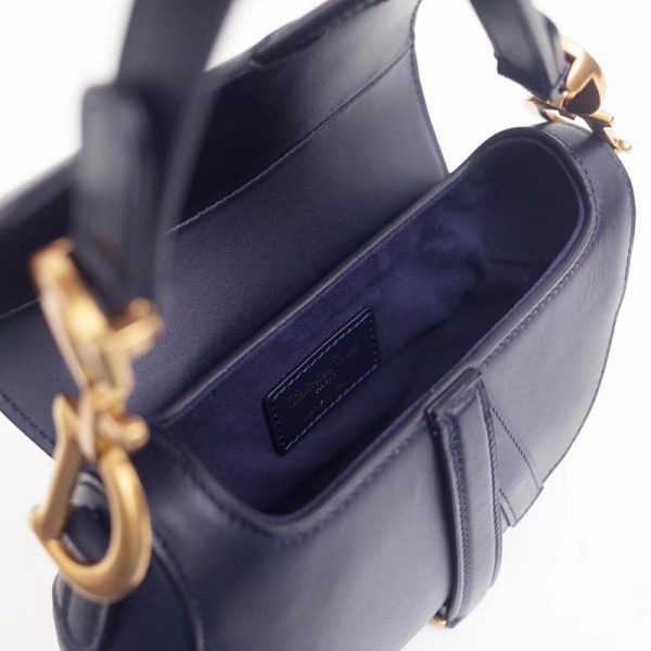 Replica Dior Smooth Calfskin Mini Saddle Bag M0447 - Image 6