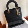 Best Replicas Bags - Replica Christian Dior Lady Dior Medium Fabric Bag L4455 Shop For Best Louis Vuitton LV Replica Bags With Cheap Price