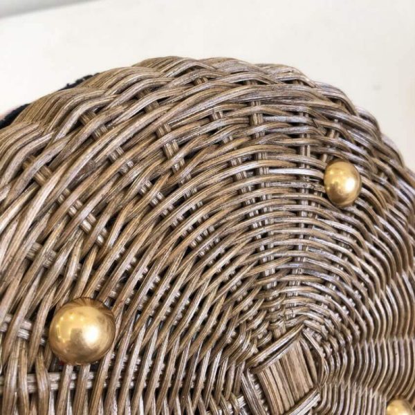 Christian Dior Replica Blue Oblique Wicker Basket Shoulder Bag - Image 9