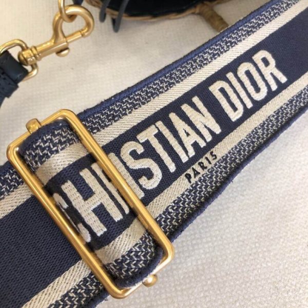 Replica Dior Oblique Wicker Basket Shoulder Bag Blue M7601 - Image 15