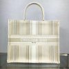 Best Replicas Bags - Replica Dior Book Tote Beige Stripes Embroidery M1286 Shop For Best Louis Vuitton LV Replica Bags With Cheap Price