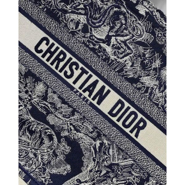 Replica Dior Book Tote Blue Toile De Jouy Reverse Embroidery - Image 3