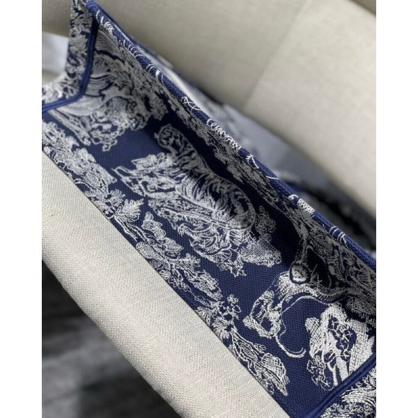 Replica Dior Book Tote Blue Toile De Jouy Reverse Embroidery - Image 8
