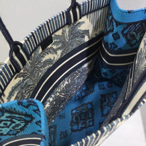 Replica Dior Book Tote - Blue Palms Embroidery M1286 - Image 11