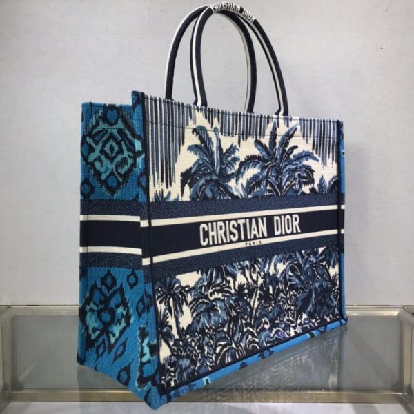 Replica Dior Book Tote - Blue Palms Embroidery M1286 - Image 5