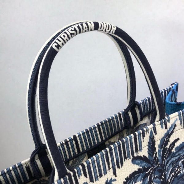 Replica Dior Book Tote - Blue Palms Embroidery M1286 - Image 6