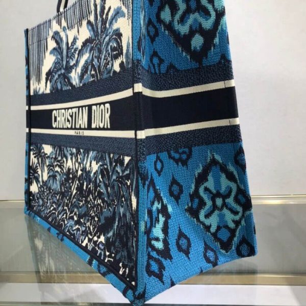 Replica Dior Book Tote - Blue Palms Embroidery M1286 - Image 9