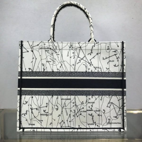 Replica Dior Book Tote Latte Zodiac Embroidery M1286 - Image 4