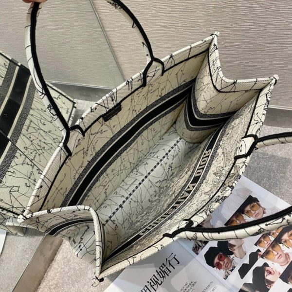 Replica Dior Book Tote Latte Multicolor Zodiac Embroidery M1286 - Image 11