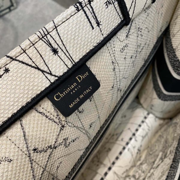 Replica Dior Book Tote Latte Multicolor Zodiac Embroidery M1286 - Image 12