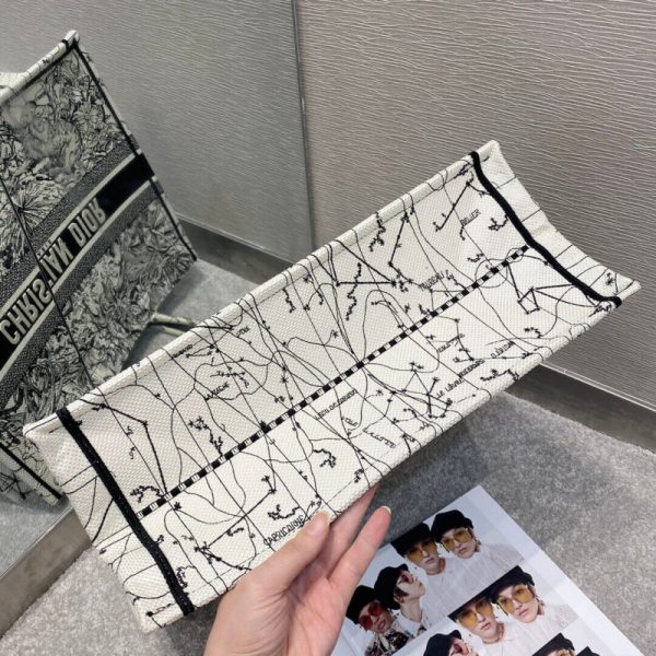 Replica Dior Book Tote Latte Multicolor Zodiac Embroidery M1286 - Image 10