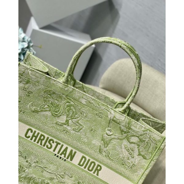 Replica Dior Book Tote Lime Embroidery M1286 Bag - Image 5