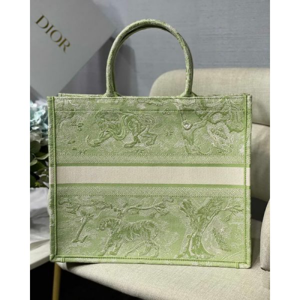 Replica Dior Book Tote Lime Embroidery M1286 Bag - Image 6
