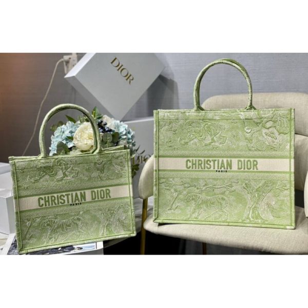 Replica Dior Book Tote Lime Embroidery M1286 Bag - Image 10