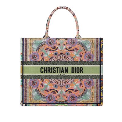 Replica Dior Book Tote - Multicolor Lights Embroidery M1286