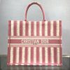 Best Replicas Bags - Dior Book Tote Replica: Pink D-Stripes Embroidery M1286 Shop For Best Louis Vuitton LV Replica Bags With Cheap Price