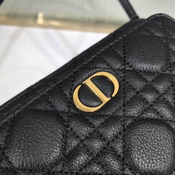 Dior Caro Double Pouch Black Cannage Calfskin Replica M9237 - Image 6