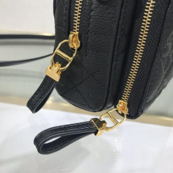 Dior Caro Double Pouch Black Cannage Calfskin Replica M9237 - Image 7