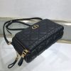 Best Replicas Bags - Dior Caro Double Pouch Black Cannage Calfskin Replica M9237 Shop For Best Louis Vuitton LV Replica Bags With Cheap Price