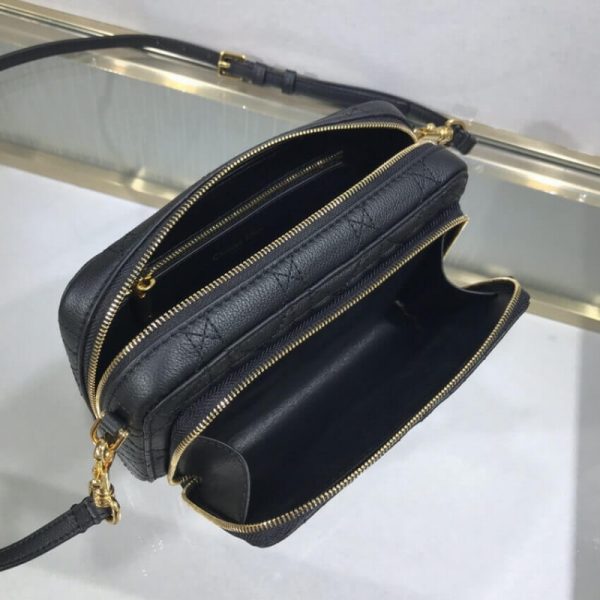 Dior Caro Double Pouch Black Cannage Calfskin Replica M9237 - Image 10
